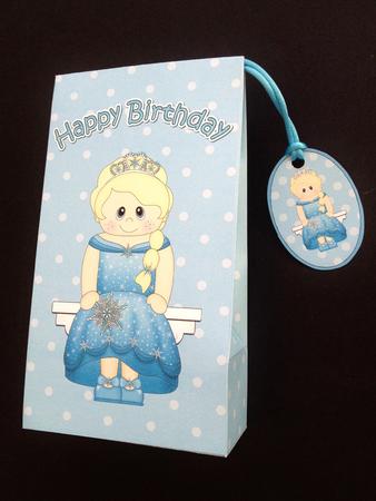 3D Birthday Little Ice Princess Gift Bag Mini Kit by S.Elisabet Osborn Wright