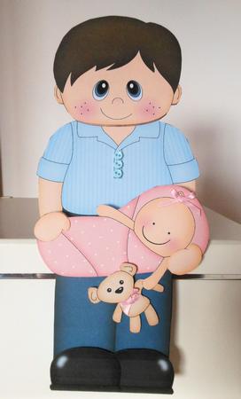 3D on the Shelf Card Kit - Ben New Daddy of Baby Girl by S.Elisabet Osborn Wright