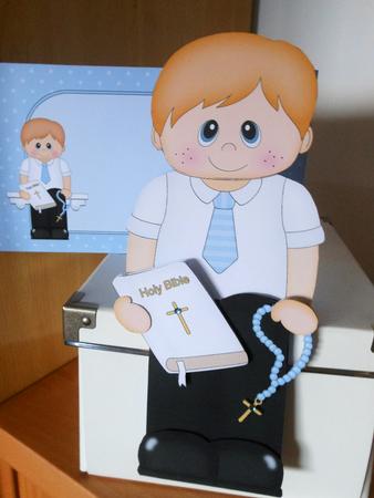 3D on the Shelf Card Kit - 1st Holy Communion Boy Ezra by S.Elisabet Osborn Wright