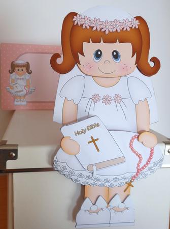 3D on the Shelf Card Kit - 1st Holy Communion Girl Adele by S.Elisabet Osborn Wright