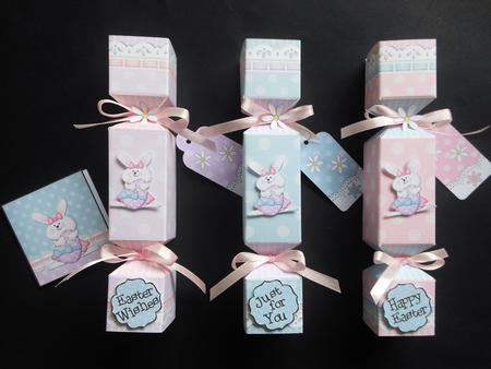 3D Easter Girl Bunny Cracker Gift Favour Boxes by S.Elisabet Osborn Wright