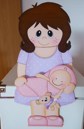 3D on the Shelf Card Kit - Katrice New Mummy of Baby Girl by S.Elisabet Osborn Wright