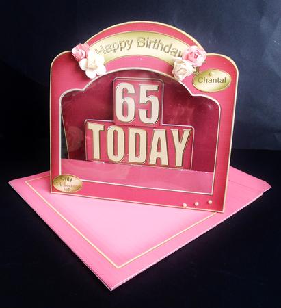 3D Ages 15 to 105 Birthday Single Window Pop Up Card by S.Elisabet Osborn Wright