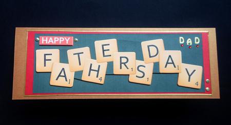 Fathers Day Game Tiles Large Dl Quick Card N 3D Decoupage by S.Elisabet Osborn Wright