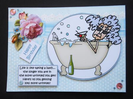 Stella Life is Like Taking a Bath Quick Card by S.Elisabet Osborn Wright