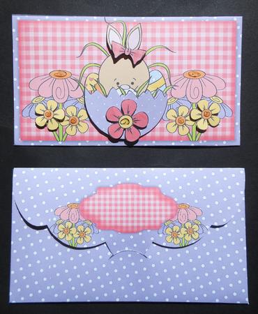 Peeping Bunny Easter Money Wallet by S.Elisabet Osborn Wright