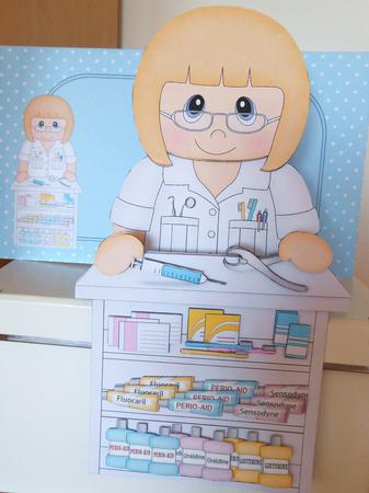 3D on the Shelf Card Kit - Dentist or Dental Nurse Nicolle by S.Elisabet Osborn Wright