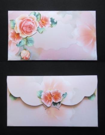 Creamy Pink Roses Money Wallet by S.Elisabet Osborn Wright