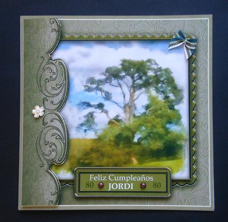 Countryside 8in x 8in Decoupage by S.Elisabet Osborn Wright