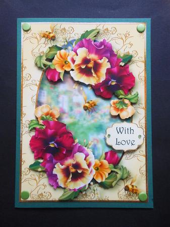 Pansies at the Flower Cottage A5 by S.Elisabet Osborn Wright