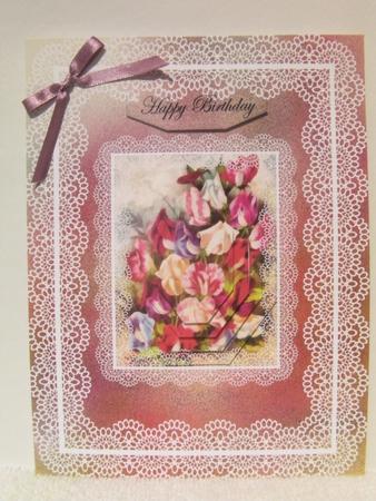 Lace and Sweetpeas by Shelley Moniz
