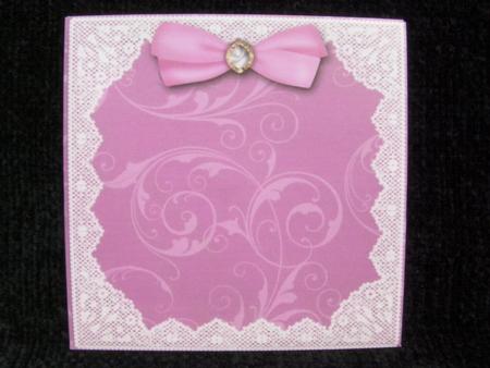 Pink Orchids Square Lace Envelope by Shelley Moniz