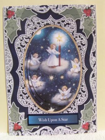 Angel Lites A5 Oval Lave Card Front Step by Step by Shelley Moniz