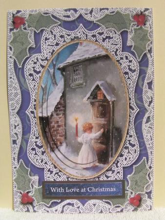 Choirboy Knocking A5 Lace Card Front Step by Step by Shelley Moniz