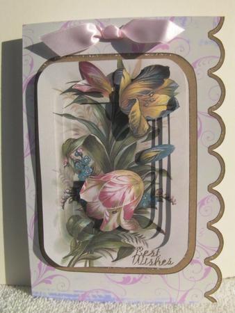 Colourful Tulips A6 Round Corner Tunnel Toppers by Shelley Moniz