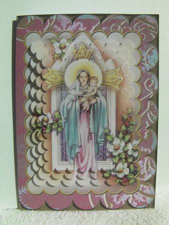Christmas Religious Virgin Mary Scallop Pyramid Toppers by Shelley Moniz