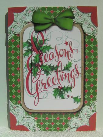 Christmas Seasons Greetings A5 Card Front Step by Step by Shelley Moniz