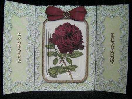 Red Rose Matching Lace Gatefold Toppers by Shelley Moniz