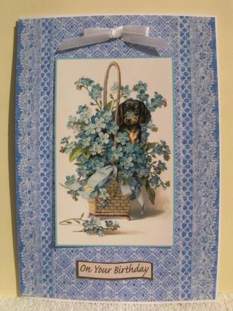 Blue, Green & White Card Fronts by Shelley Moniz