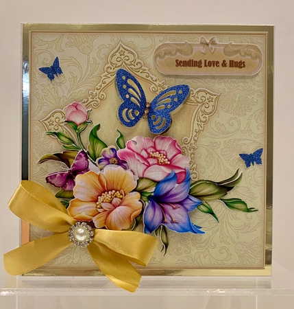 Floral Spray Decoupage Topper Yellow by Sheree Mccarthy