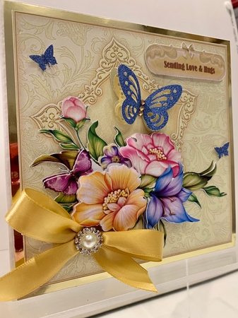 Floral Spray Decoupage Topper Yellow by Sheree Mccarthy