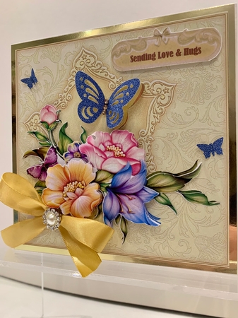 Floral Spray Decoupage Topper Yellow by Sheree Mccarthy