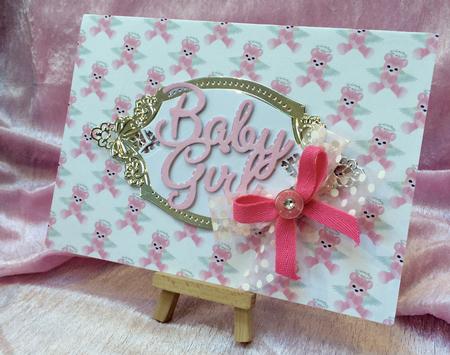 Pink Angel Teddy Backing Paper 6 Mix N Match by Sheree Mccarthy