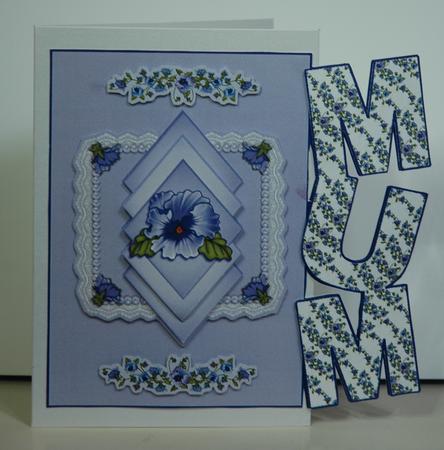 Purple Pansy Mum Card by Sherry Day