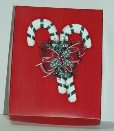 Christmas Candy Canes Gift Box with Lid by Sherry Day