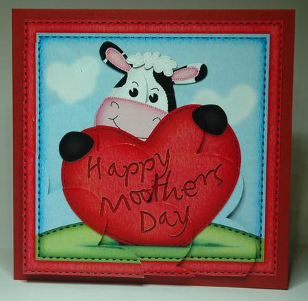 Milly Moo's Mothers Day Heart Shell Edged Corner Side Stacke by Sherry Day