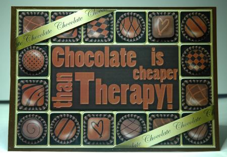A4 Chocolate Greetings Card Topper by Sherry Day