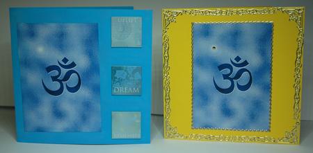 Om Symbol in Blue by Sherry Day