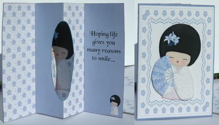 Internal Window Card - Japanese Girl by Sherry Day