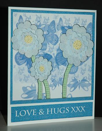 Daisies in Your Garden - Blue by Sherry Day