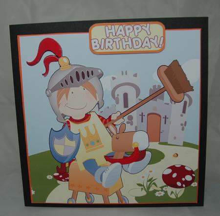 Knight Mini Dude 8x8 Quick Card by Sherry Day