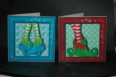 2 Elf Legs Christmas Toppers by Sherry Day