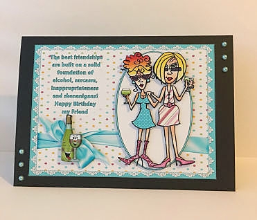 Rita and JJ are solid friends quick card by Sheryl Tully