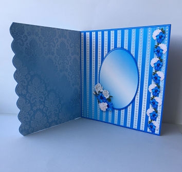 Blue Bouquet - Side Scallop Card Mini Kit by Sheryl Tully