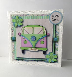 The Camper Van In Pastels by Sheryl Tully