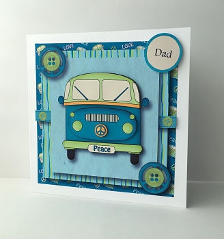 The Camper Van In Blue by Sheryl Tully