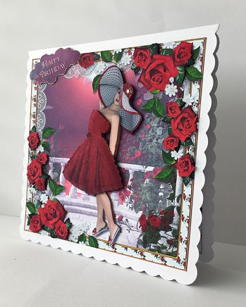 1950s Elegant Rose Fashion Lady Mini Kit by Sheryl Tully