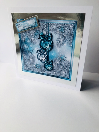 Sparkle Blue 5x5 Quick Card by Sheryl Tully
