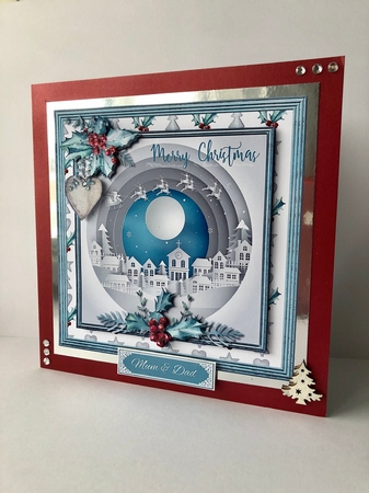 Christmas Holly paper art by Sheryl Tully