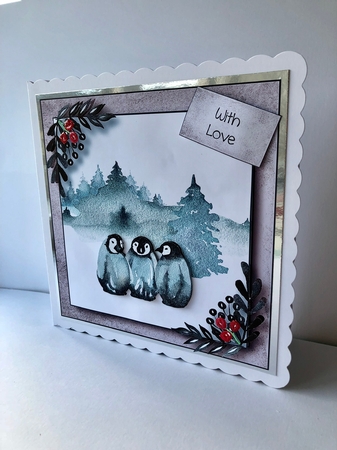 Watercolour Winter Wishes - Penguins by Sheryl Tully