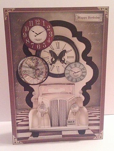 Male Card Vintage Car Birthday/other Occasion by Sheryl Tully
