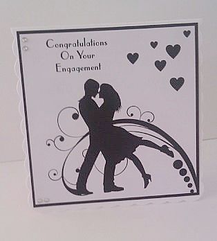 Congratulations on Your Engagement 8x8 Black & White Topper by Sheryl Tully