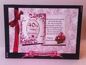 40th Ruby Wedding Anniversary 2 by Sheryl Tully