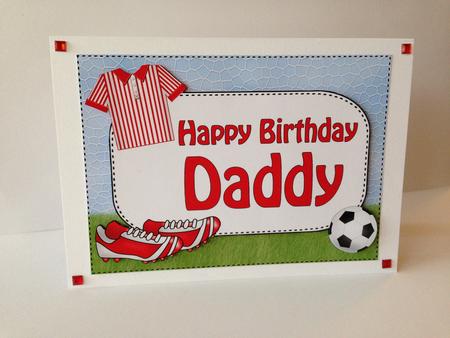 5x7 Birthday Daddy Football 3D Step by Step Decoupage by Sheryl Tully