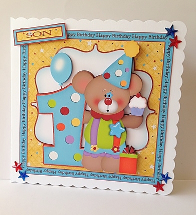 8x8 Birthday Boy Age One Mini Kit by Sheryl Tully
