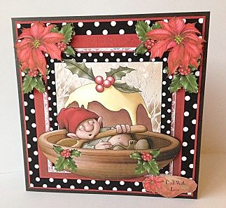 No Room for Pud! Card Front Kit by Sheryl Tully